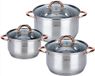 Kinghoff 1762 - Set de 6 casseroles - Acier inoxydable - Argenté