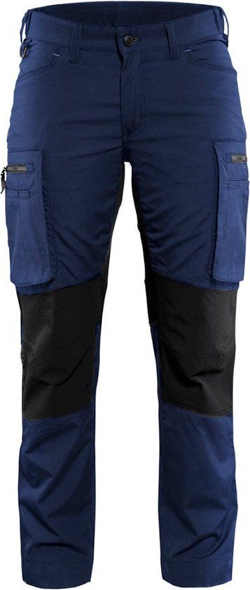 Blåkläder Blaklader Dames Service werkbroek Stretch 7159-1845 - Marineblauw/Zwart - C30