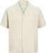 JACK & JONES JORMONTAUK CROCHET SHIRT SS SA26 LN Heren Overhemden XXL Antique White