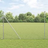 vidaXL Gaashekwerk, 10 x 1,6 meter, verzinkt staal, zilverkleurig