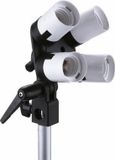 Falcon Eyes Lamphouder LH-4E27LS 4 x E27 met Tilting Bracket