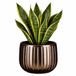 Mica Decorations Plantenpot Pablo Keramiek Brons Glans Ribbels D16 x H14 cm