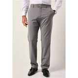 JP 1880 Heren Zakelijke Broek Business FLEXNAMIC® Buik-Fit Instapband Grijs Maat 70