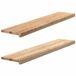 vidaXL - Traptreden - 2 stuks - 120x30x2 cm - onbehandeld massief eikenhout