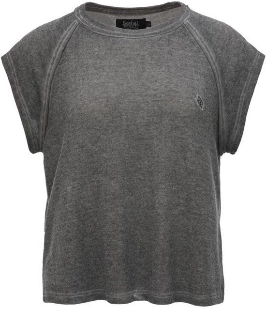 Forplay Outside seam T-Shirt grey washed Dames Top - grijs - L