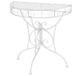 VidaXL Bijzettafel vintage stijl half rond 72x36x74 cm metaal zilver