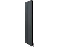 MonsterShop Monster Group BV Alu radiator & kleppen - antraciet grijs - 1800x395mm - chroomklepset