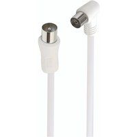 Accsup Coaxiale antennekabel 2 m haaks Wit