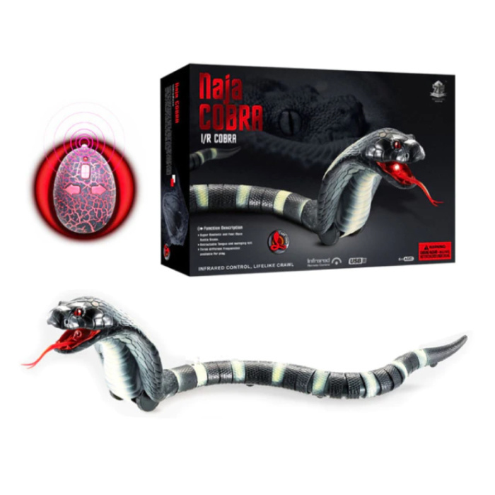 Stuff Certified RC Cobra Viper met Afstandsbediening - Slang Speelgoed Bestuurbaar Robot Dier Zwart