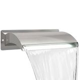 vidaXL Cascade de piscine avec LED Acier inoxydable 304 51 x 26 x 13 cm argent