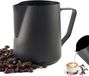 Pichet à lait de 350 ml - Acier inoxydable - Mousseur à lait - Carafe universelle - Idéal pour le cappuccino/latte - Poignée antidérapante