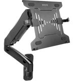 VIVO MOUNT-V001GL Laptopbeugel met verlengde arm, pneumatisch, in hoogte verstelbaar, scharnierblad voor laptops van 10 tot 15,6 inch, zwart