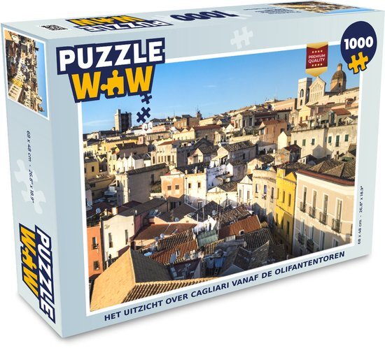 MuchoWow Puzzel Het uitzicht over Cagliari vanaf de Olifantentoren - Legpuzzel - Puzzel 1000 stukjes volwassenen