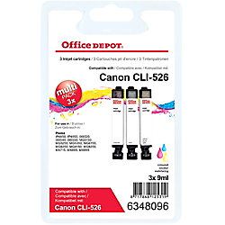 Office Depot Compatible Canon CLI526CMY Ink Cartridge 3-Colors