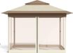 Pavillon de jardin pop-up 3,3x3,3m – Pavillon pliable avec moustiquaire – Résistant aux UV et à l'eau – Double toit – Hauteur réglable – Kaki