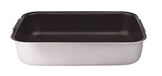 Pannen Agnelli Platinum rechthoekig, broodrooster met 2 handgrepen link los, aluminium, zilver, 30 cm