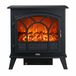 Hudson Reed Emberton ECOSO Poêle électrique rétro - Noir - Chauffage ancien vintage - Flammes LED
