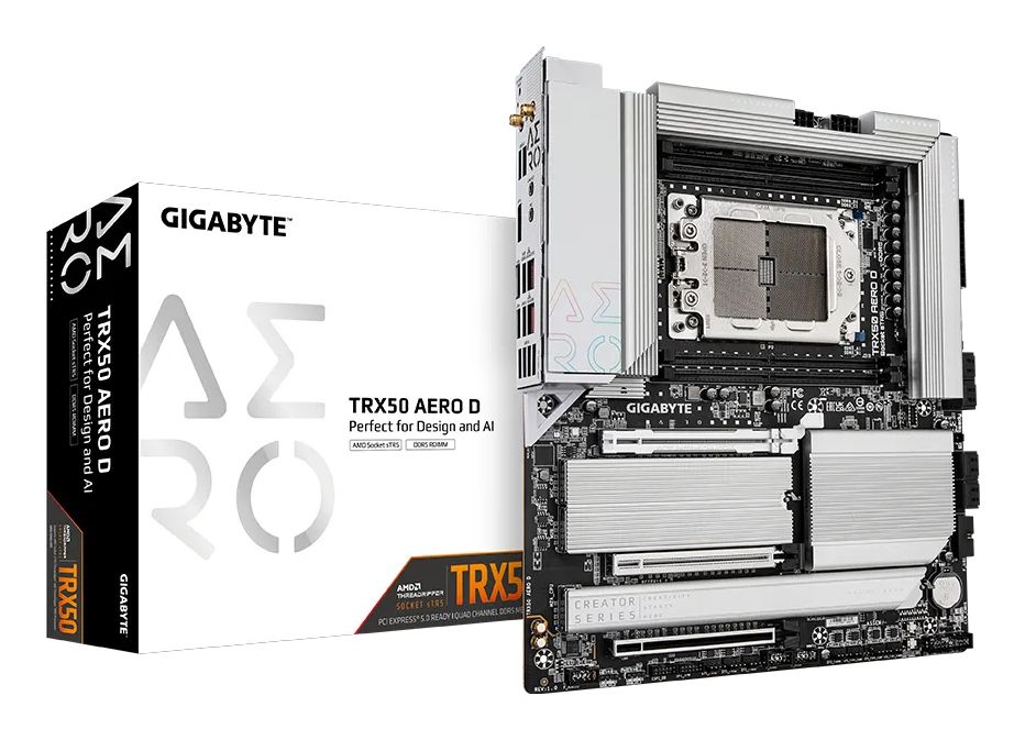 Gigabyte TRX50 AERO D - Socket sTR5 - AMD Ryzen Threadripper - DDR5 - ATX