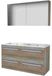 Basic-Line Basic-Line Comfort 46 Badkamermeubelset - 120 x 46 cm - Met Grepen - 4 Lades - Keramische Wastafel - 2 Kraangaten - Spiegelkast - Scotch Oak
