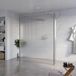 Fortifura Galeria Vrijstaande Inloopdouche - 160x200cm - helder geribbeld - antikalk - 8mm veiligheidsglas - 2 zijwanden 40cm - wandsteunen en hoekprofielen - PVD - geborsteld gunmetal (antraciet)