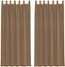 vidaXL Gordijnen voile met lussen 2 st 140x245 cm lichtbruin