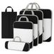 Thousandtravelmiles Packing cubes compressie – 6-delige koffer organizer set – 60% ruimtebesparing – Compression packing cubes – Zwart