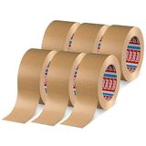 tesapack 4713 Papieren Verpakkingstape - 50 m x 50 mm - Bruin - 6 Rollen