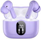 Selected by GSMpunt.nl SBG Draadloze Oordopjes - Noise Cancelling - Bluetooth 5.3 - Earbuds met Oplaadcase - LED Display - Microfoon - Extra Dopjes - Paars