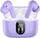 Selected by GSMpunt.nl SBG Draadloze Oordopjes - Noise Cancelling - Bluetooth 5.3 - Earbuds met Oplaadcase - LED Display - Microfoon - Extra Dopjes - Paars