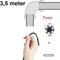 TechU™ Mini Endoscoop met Camera - 3.5 meter - 7mm - IP67 - Zwart