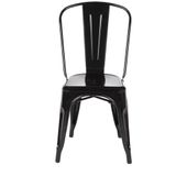 Bolero Stalen Stoel Zwart (4 Stuks)