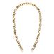Lucardi Dames Stalen goldplated bedel ketting figaro - Collier - Acier - Doré - 45 cm