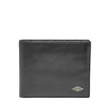 FOSSIL Leren Portemonnee Ryan Bifold with Flip ID RFID Black Zwart