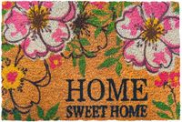 Merkloos Relaxdays Deurmat kokos - home sweet home - 60x40 cm - antislip