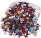 Merkloos Plak diamantjes - 1600x - gekleurd - 10-15 mm - zelfklevend - steentjes - stickers - plaksteentjes - Hobby/knutsel materiaal
