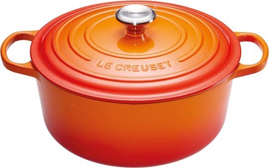 Le Creuset Signature 21177300902430 Gietijzeren Braadpan Met Deksel, Ø 30 Cm, Geschikt Voor Alle Warmtebronnen En Inductie, Rood