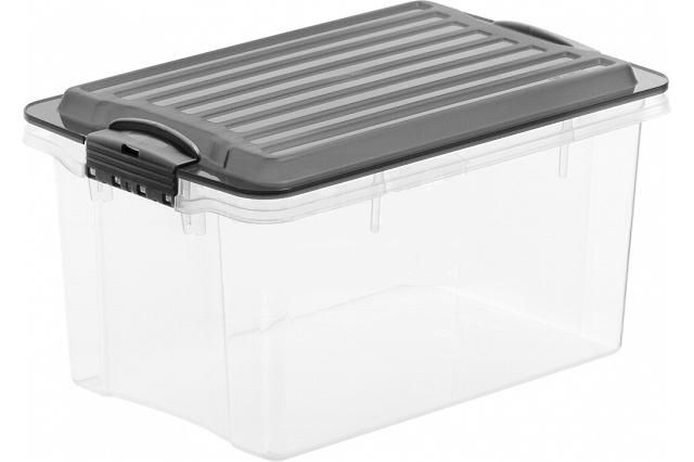 Rotho Babydesign Compact - Voorraaddoos - 4.5 liter - Grijs/Transparant