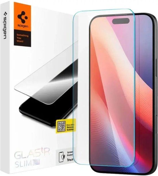 Spigen Glas.tR Slim HD iPhone 16 Plus / 15 Plus Screen Protector Tempered Glass