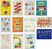 Hallmark Handgemaakte verjaardagskaarten assortiment, Happy Cake Day (12 kaarten met enveloppen)