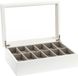 Item International Horloge kistje voor 12x horloges wit hout 28 x 19 x 9 cm