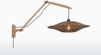 GOOD&MOJO Wandlamp Bali - Bamboe/Zwart - 105x60x55cm
