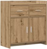vidaXL Dressoir Artisanaal eiken 75 x 36 x 80 cm Bewerkt hout