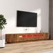 Prolenta Maison Exclusive - Set van 3 TV-meubels met LED-verlichting, in een rookkleurige eikenhoutlook, gemaakt van composiethout