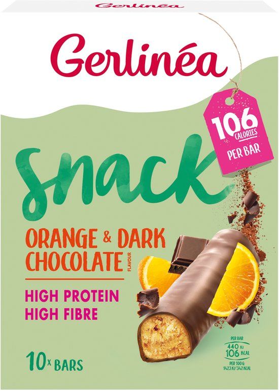 Gerlinea Tussendoortje - Repen - Sinaas en Pure Chocolade - 10 x 31 gr