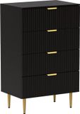 HOMCOM ladekast - MDF - 60x40x96cm - Zwart