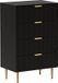 HOMCOM ladekast - MDF - 60x40x96cm - Zwart