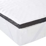 Amazon Basics Topper, comfortabel, traagschuim, met bandjes, 4 x 140 x 200 cm, wit