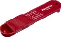 Westmark 2 maatlepels, verstelbaar, met schaalverdeling: 1x 0,6 - 5ml en 1x 5 - 15 ml, kunststof, Vario, rood/wit