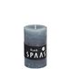 SPAAS Rustieke geurloze cilinderkaars 48/80 mm, ± 17 uur - grijs