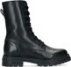 Manfield Dames Zwarte Leren Veterboots Maat 37